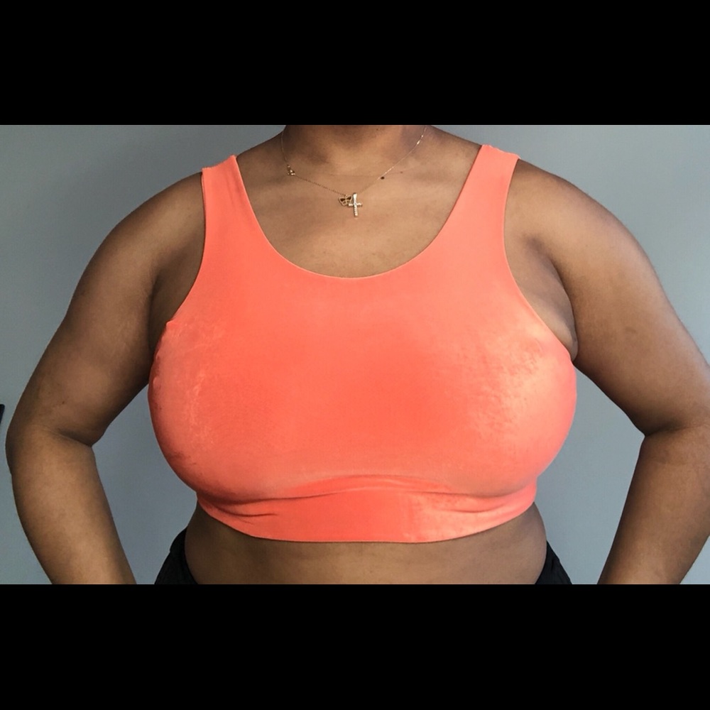 Orange seamless crop top